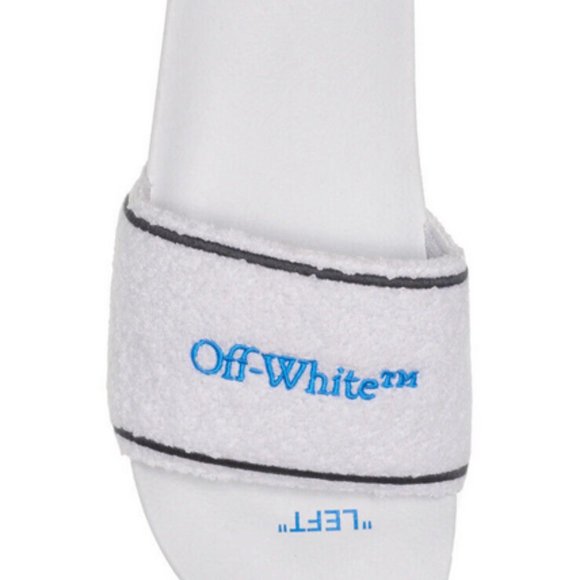 Off-White Embroidered Towel Slides Size EUR 41 Men 7.5, Women 9 NEW IN BOX - Picture 4 of 5
